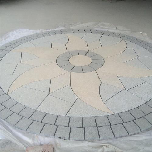 Waterjet cut mosaic paving